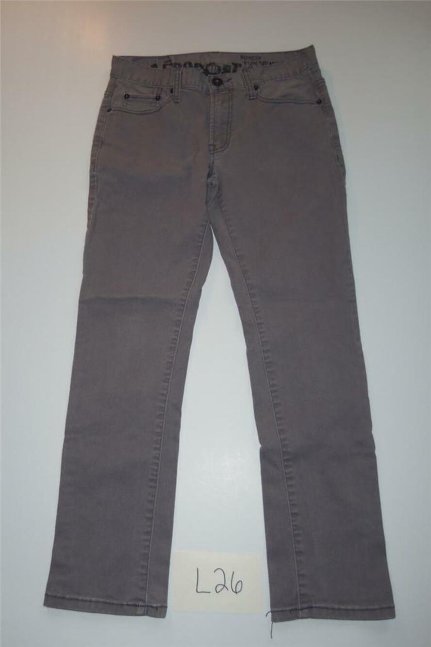 Aeropostale Gray Jeans Size 29 29 Bowery Slim Straight Mens -0713L26